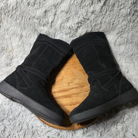 Coach New York Tallulah Womens Size 11B Black Suede Faux Shearling Lined Boots - Picture 5 of 11